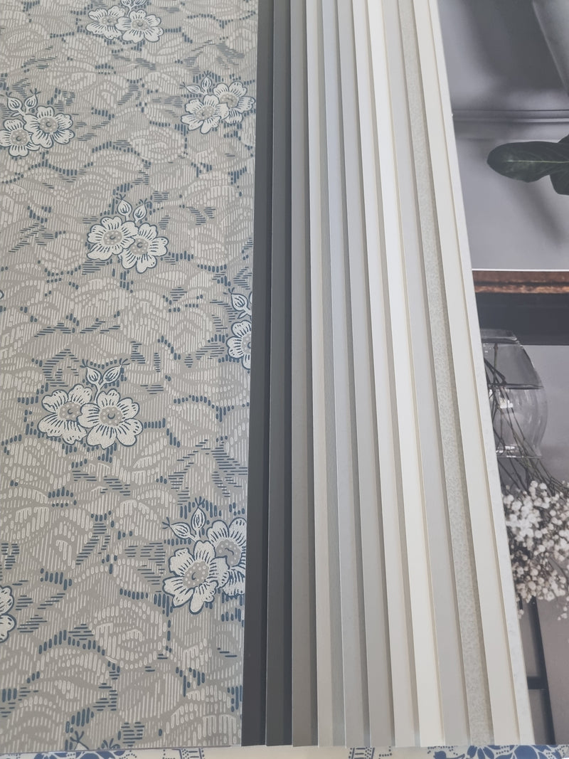Gysinge Flower Motifs Wallpaper - Blue