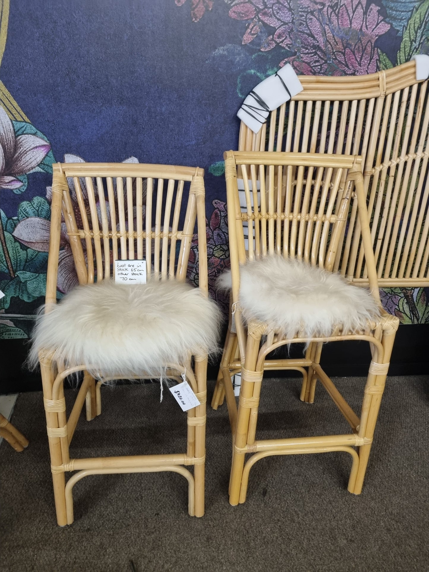 Cane Barstools - Custom Sizing Available