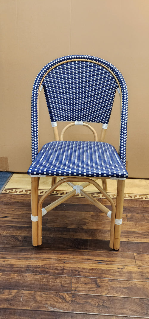 Barcelona Cane Dining Chair - Blue and White SALE - ASK US FOR A DELIVEY QUOTE