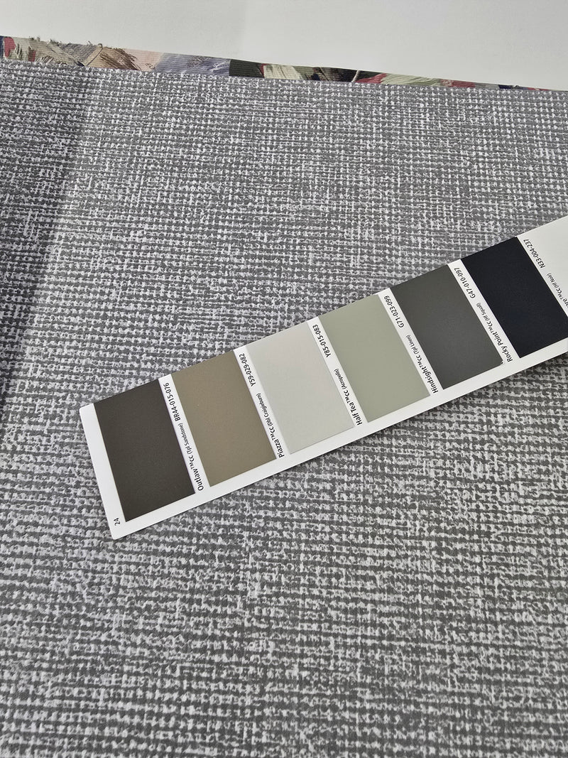 Lulea - Hessian Fabric Effect Wallpaper - Charcoal - Discontinuing