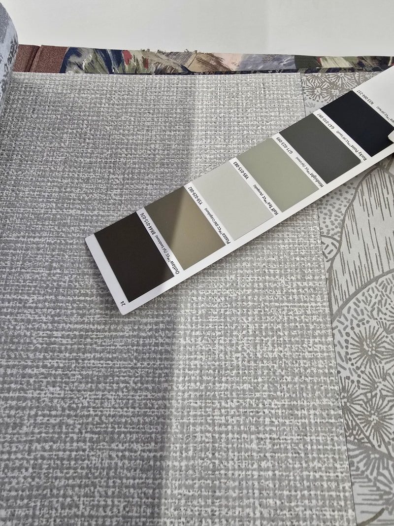 Lulea - Hessian Fabric Effect Wallpaper - Charcoal - Discontinuing