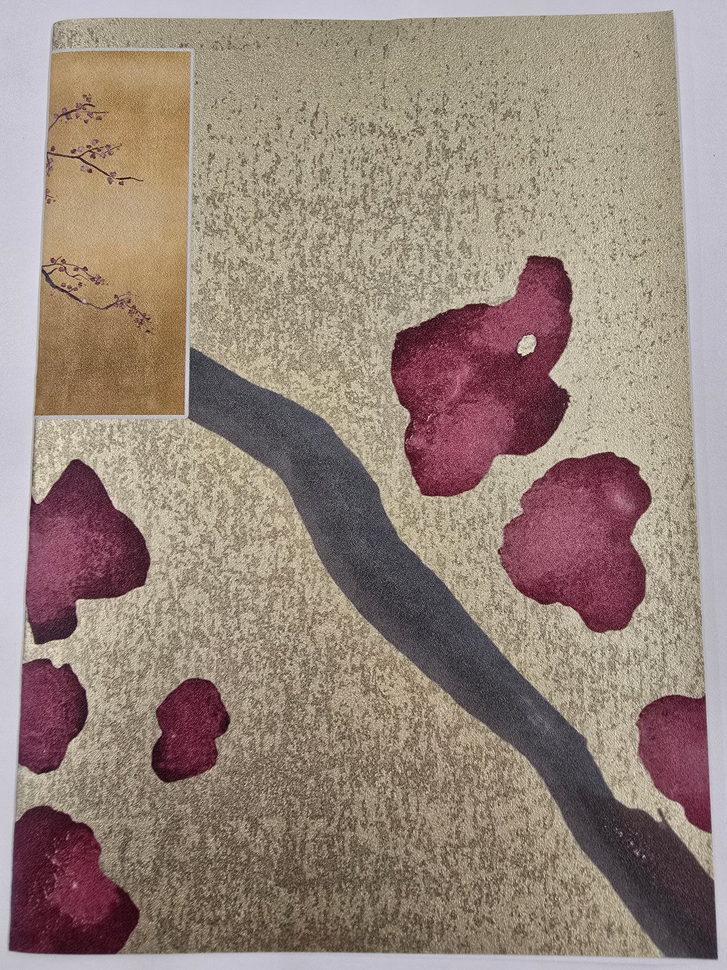 Takeda Cherry Blossom - Custom sized wallpaper mural (per/m2) - Gold