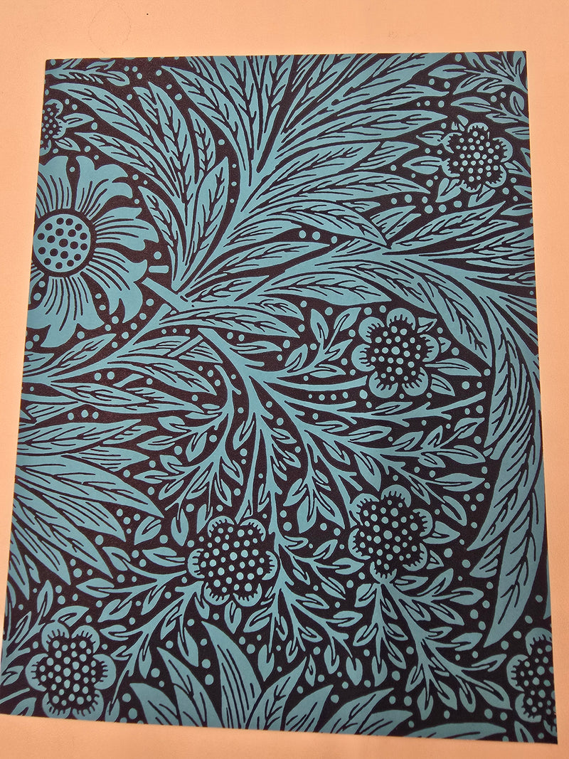 Marigold Wallpaper - Bright + Navy