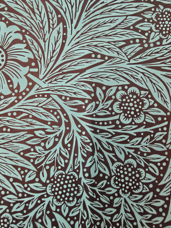 Sample - Marigold Wallpaper - Bright + Navy