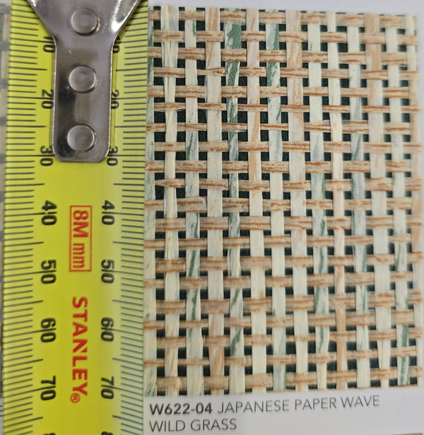 Sample - Japanese Paper Weave Wide Wallpaper - W622-04