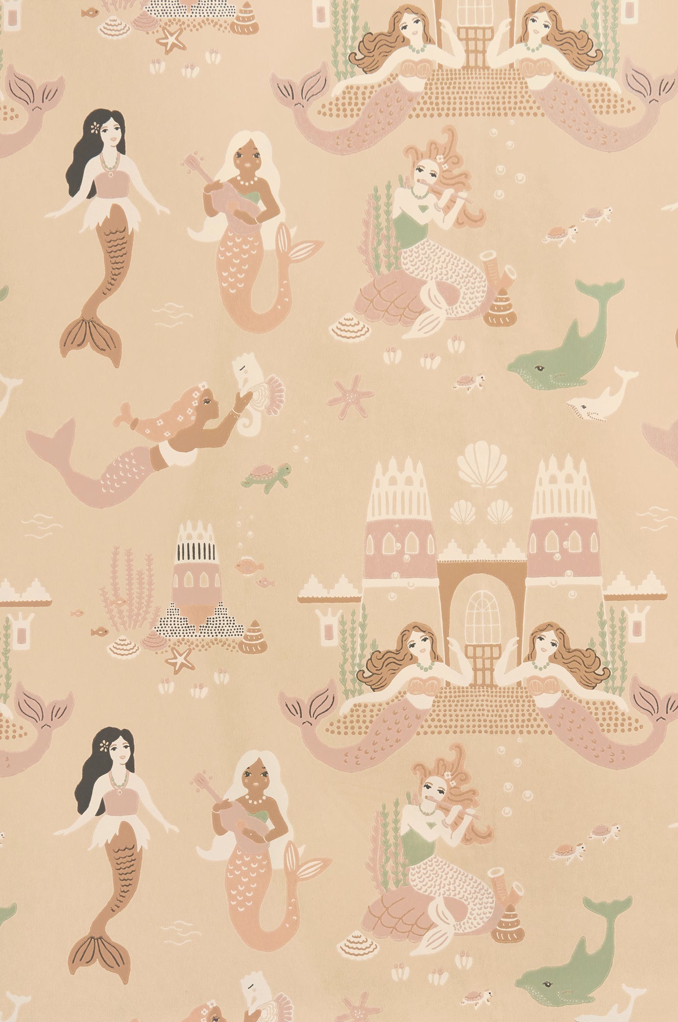 Sample - Mermaid Reef Wallpaper - Sandy Bottom