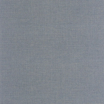 Flax - Plain Wallpaper - Bleu Denim