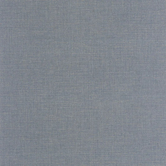Flax - Plain Wallpaper - Bleu Denim