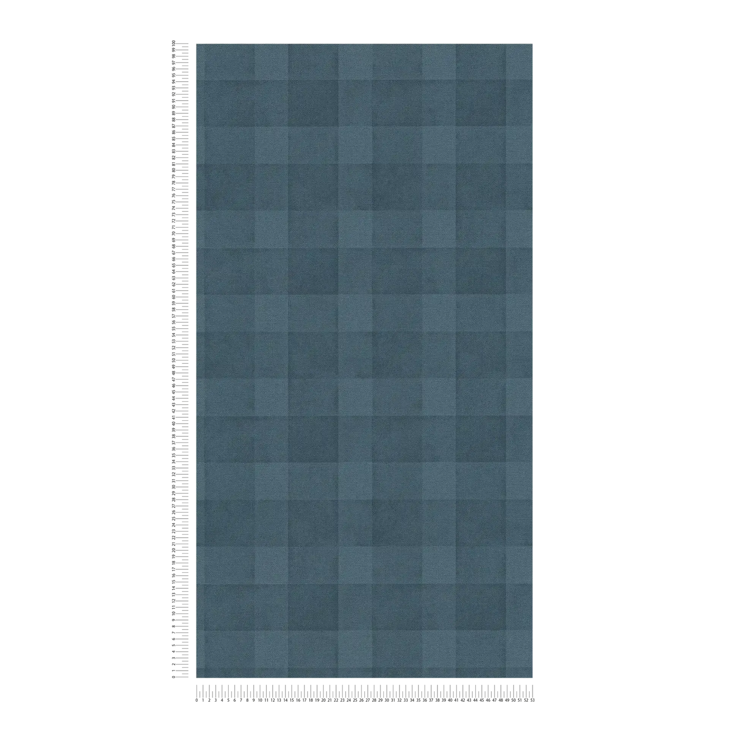 Bistro Plaid - Checkered Wallpaper - Blue