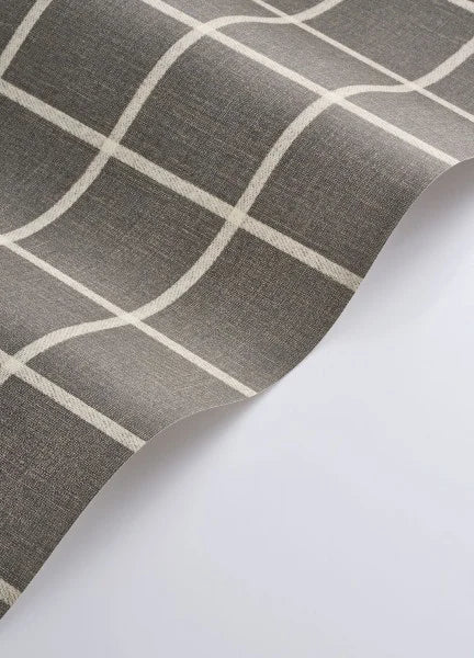 Sample - Smooth Grid Wallpaper - Noir Fusain