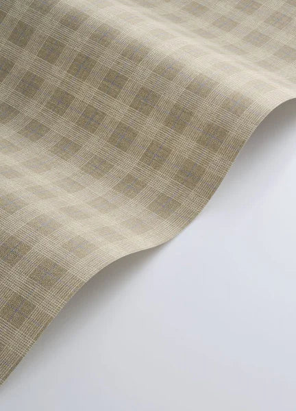 Fitting Room - Checks Wallpaper - Beige Ficelle