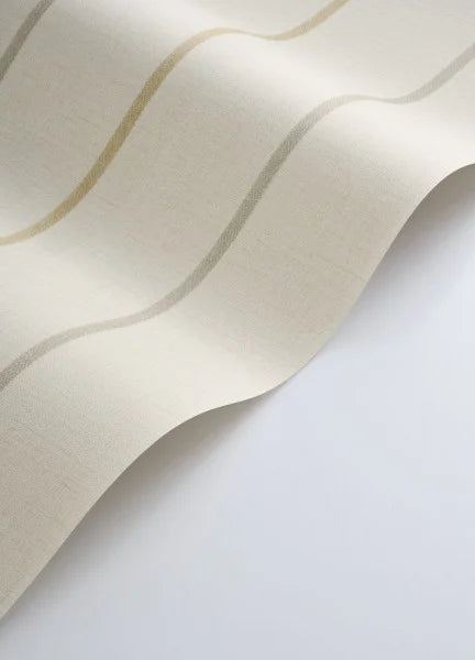 Sample - Plaid Line Wallpaper - Beige Sable