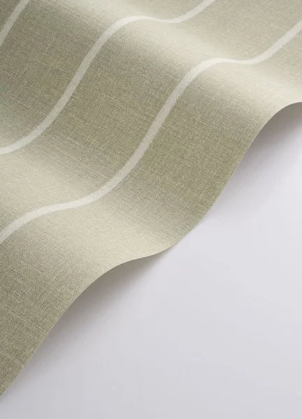 Sample - Plaid Line Wallpaper - Vert Amande