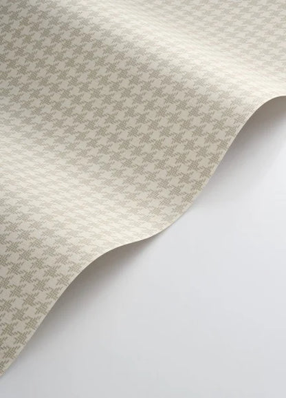 Houndstooth Wallpaper - Beige lin