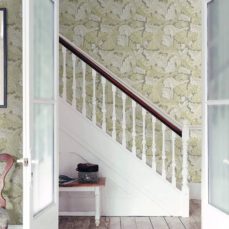 Acanthus by Morris Wallpaper - Stone