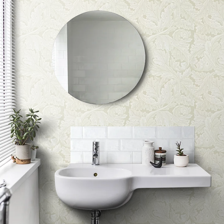 Acanthus by Morris Wallpaper - Chalk