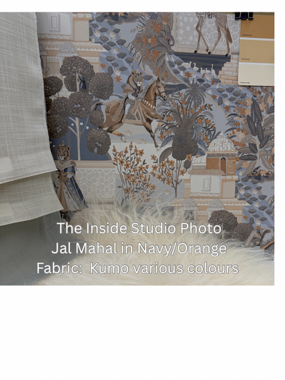 Jal Mahal - Royal Fairy-Tale Wallpaper -Navy/Orange