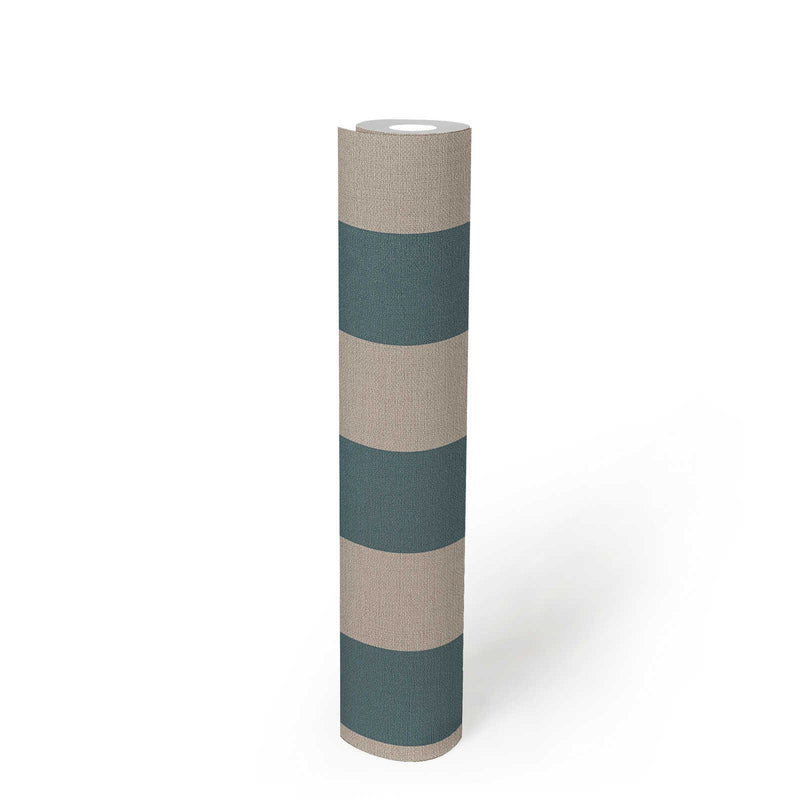 Bold Bands - Stripe Wallpaper - Blue