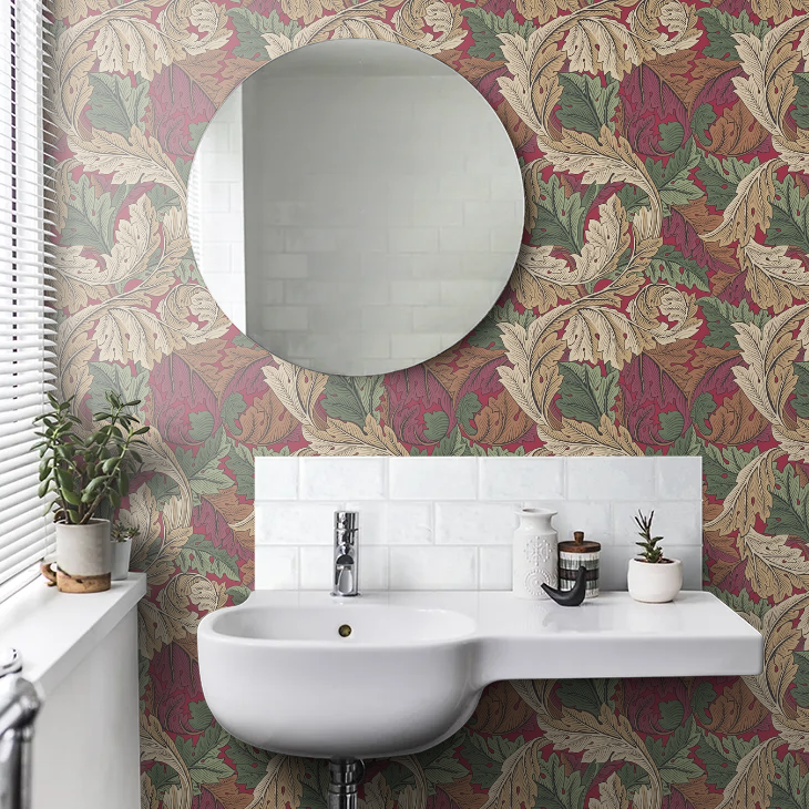 Acanthus by Morris Wallpaper - Madder/Thyme