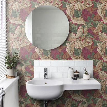 Acanthus by Morris Wallpaper - Madder/Thyme
