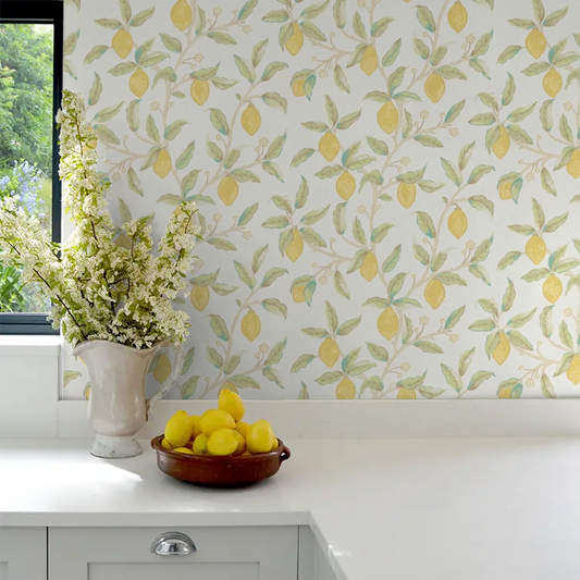 Lemon Tree by Morris Wallpaper - Bay Leaf