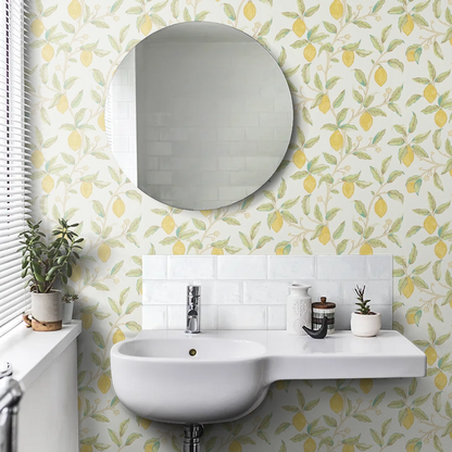 Lemon Tree by Morris Wallpaper - Bay Leaf