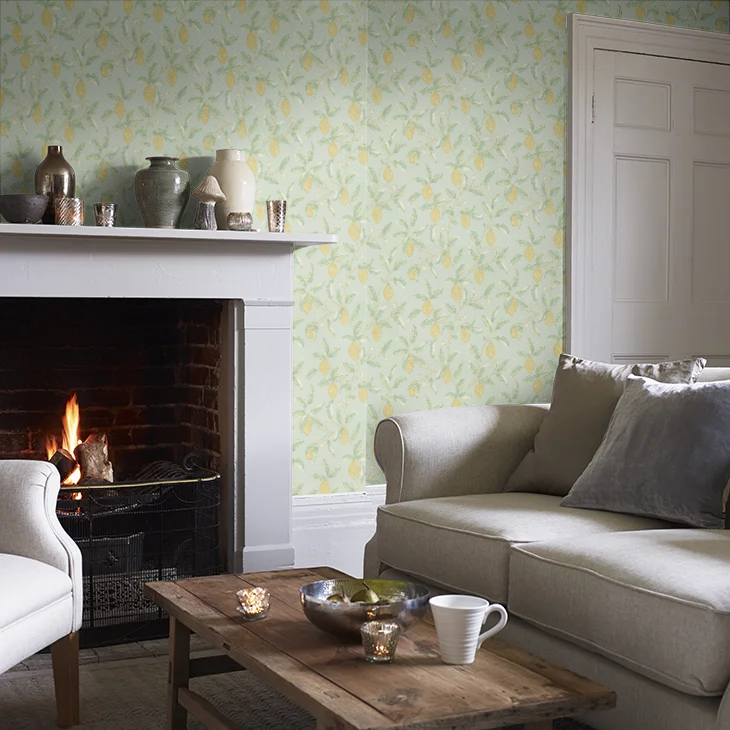 Lemon Tree by Morris Wallpaper - Sage