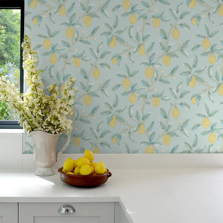 Lemon Tree by Morris Wallpaper - Wedgewood