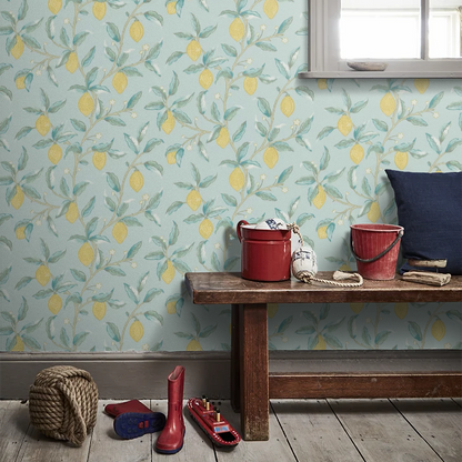 Lemon Tree by Morris Wallpaper - Wedgewood