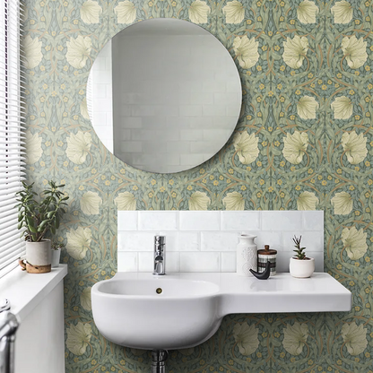 Pimpernel Wallpaper - Privet/Slate