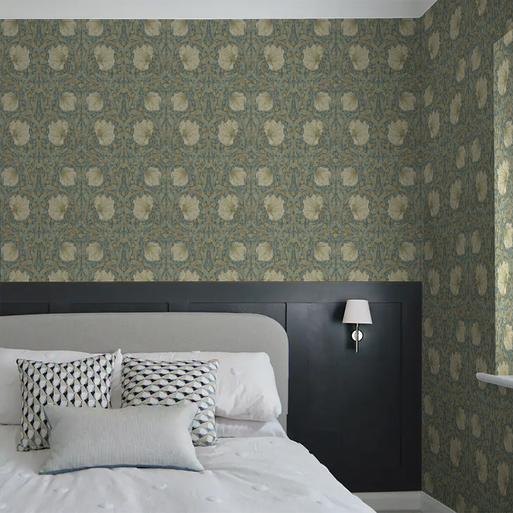 Pimpernel Wallpaper - Privet/Slate