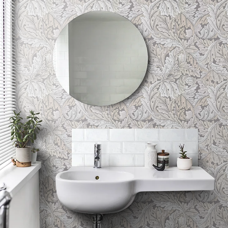 Acanthus by Morris Wallpaper - Slate/Pewter