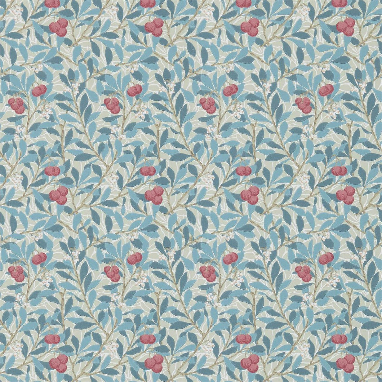 Arbutus by Morris Wallpaper - Woad/Russet