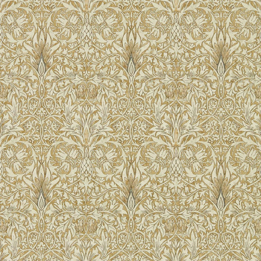 Snakeshead Wallpaper - Morris - Gold/Linen