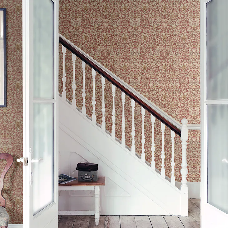 Snakeshead Wallpaper - Morris - Madder/Gold