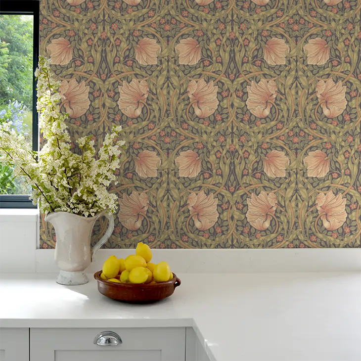 Pimpernel Wallpaper - Bullrush/Russet