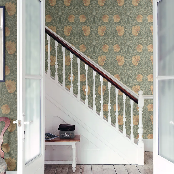 Pimpernel Wallpaper - Bayleaf/Manilla