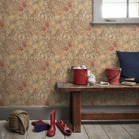 Golden Lily - Morris - Biscuit/Brick