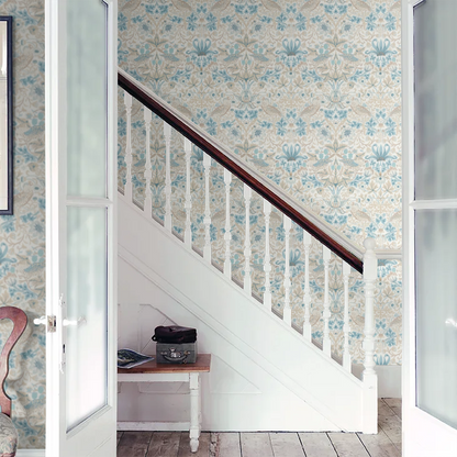 Strawberry Thief Wallpaper - Slate/Vellum