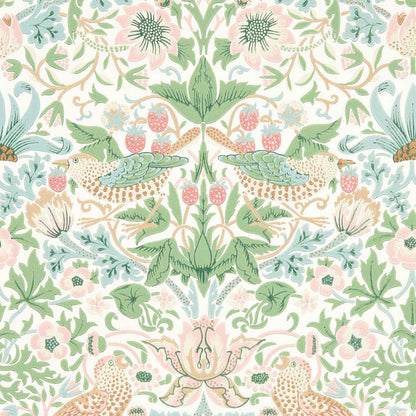 Strawberry Thief Wallpaper - Cochineal Pink