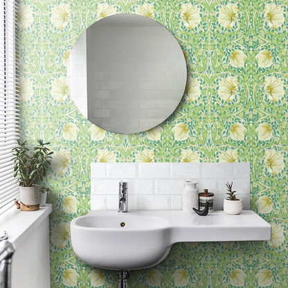 Pimpernel Wallpaper - Weld/Leaf Green