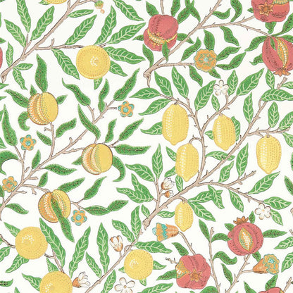 Fruit Wallpaper by William Morris - Green/Madder
