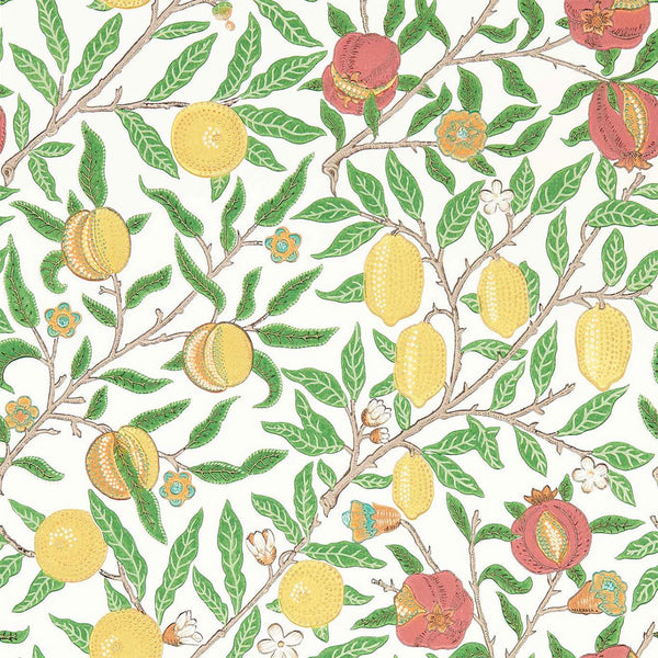 Sample - Fruit Wallpaper by William Morris - Green/Madder