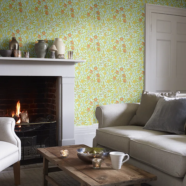 Fruit Wallpaper by William Morris - Sky