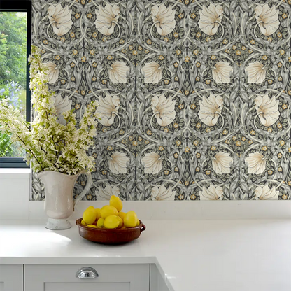 Pimpernel Wallpaper - Ink/Sage