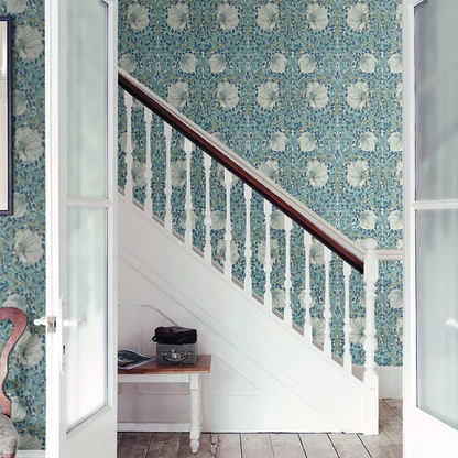 Pimpernel Wallpaper - Cobalt/Mineral