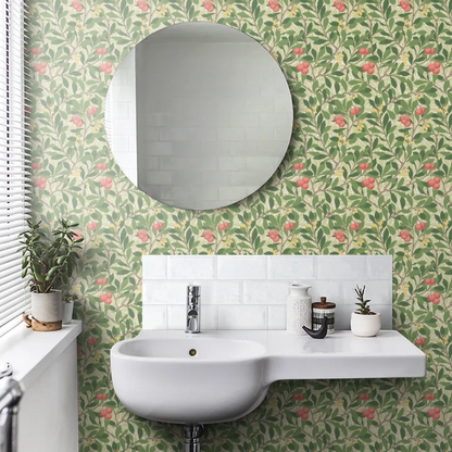 Arbutus by Morris Wallpaper - Rose