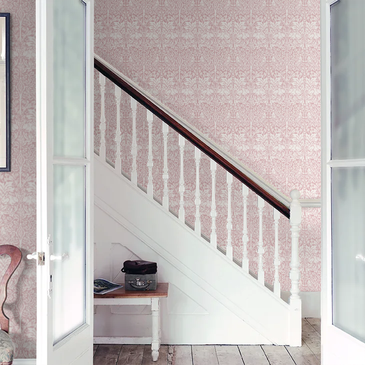 Brer Rabbit by Morris Wallpaper - Blush