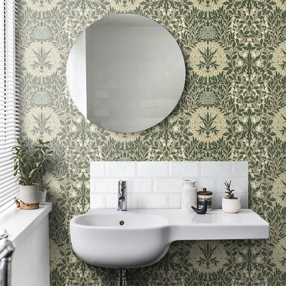 Daisy & Oak Wallpaper - Sage / Forest
