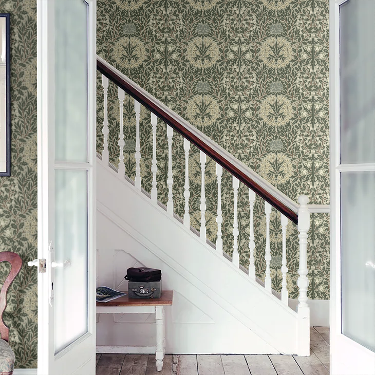 Daisy & Oak Wallpaper - Sage / Forest